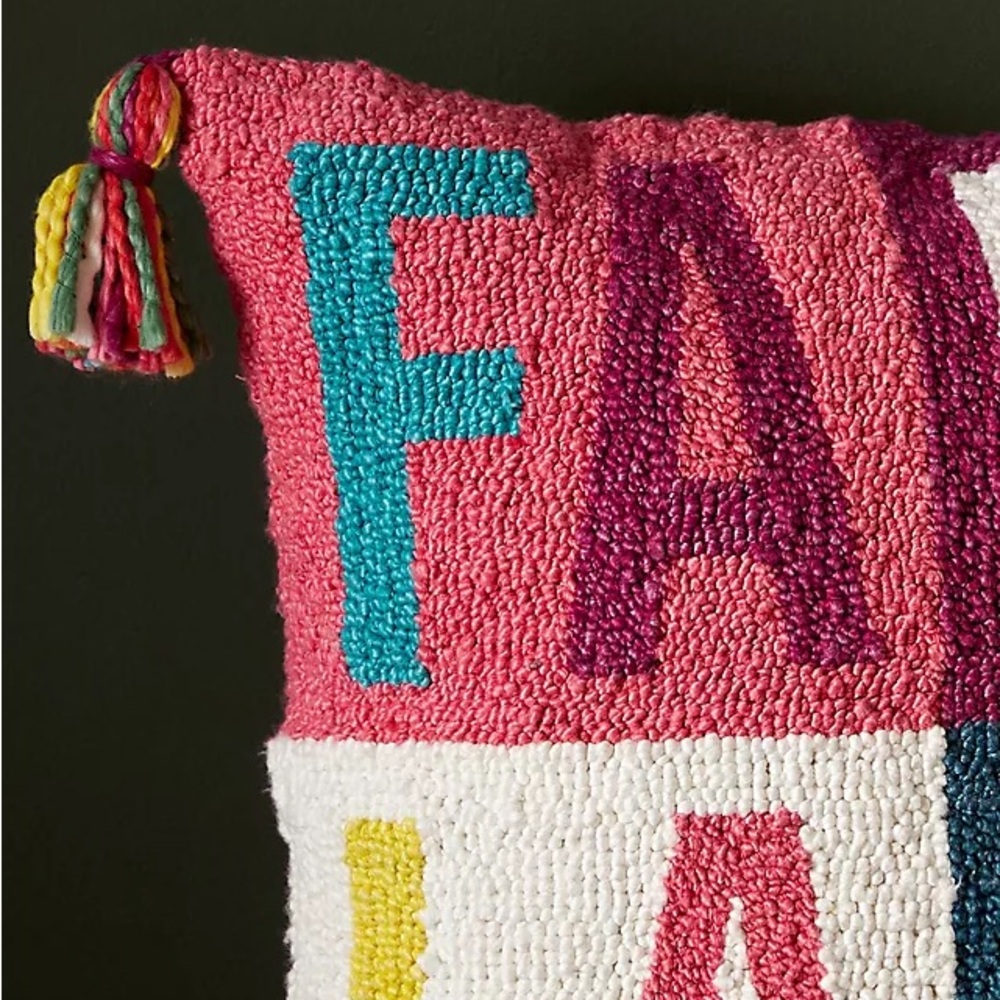 Anthropologie Season’s Greetings “Fa La La” Pillow - Picture 3 of 7